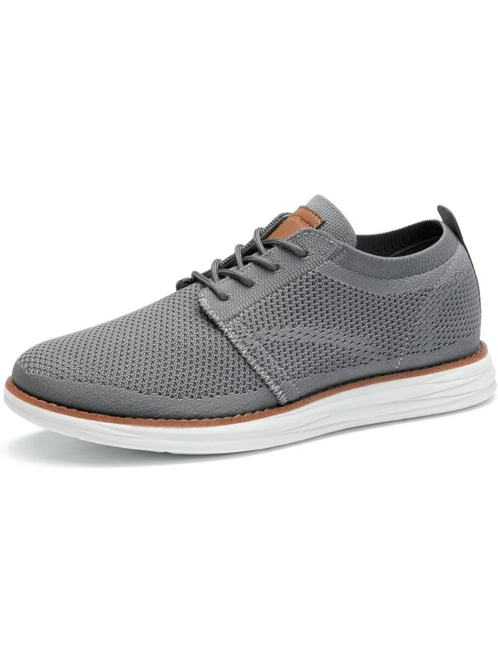 Bruno Marc Men's Dark Grey Ethylene Vinyl Acetate Lace up Lightweight Sneakers